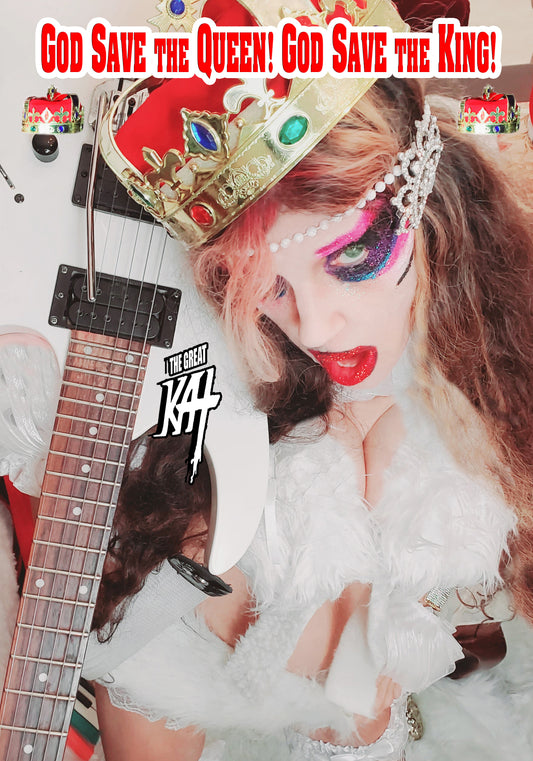 NEW “GOD SAVE THE QUEEN! GOD SAVE THE KING!” DVD 6-Music Video (10 Min)! PERSONALIZED AUTOGRAPHED by GREAT KAT (To Customer)! 6 Music Videos "God Save The Queen Guitar", "God Save The King" & more!