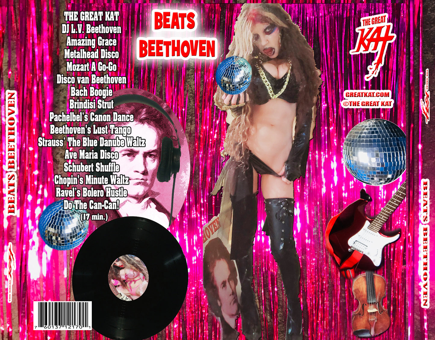 NEW “BEATS BEETHOVEN” 15-Song CD Album (17 Min) by THE GREAT KAT! PERSONALIZED AUTOGRAPHED by THE GREAT KAT to Customer! With "DJ L.V. Beethoven", "Disco van Beethoven", "Amazing Grace" & MORE!